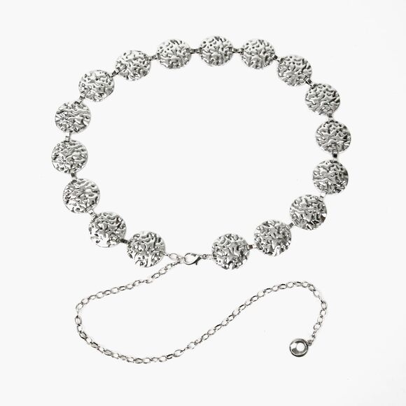 Silver Fashion Metal Waist Chain Belt Blouse Dress Sweater Chain Belt Punk🐳 - Picture 6 of 8